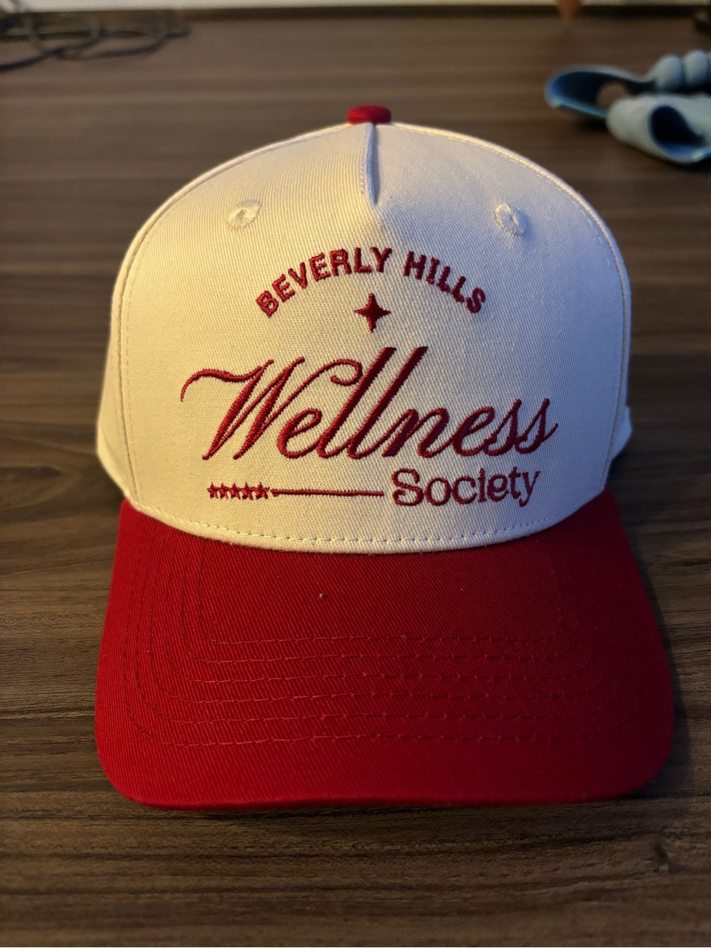 Beverly Hills Two-Tone Red and White Cap